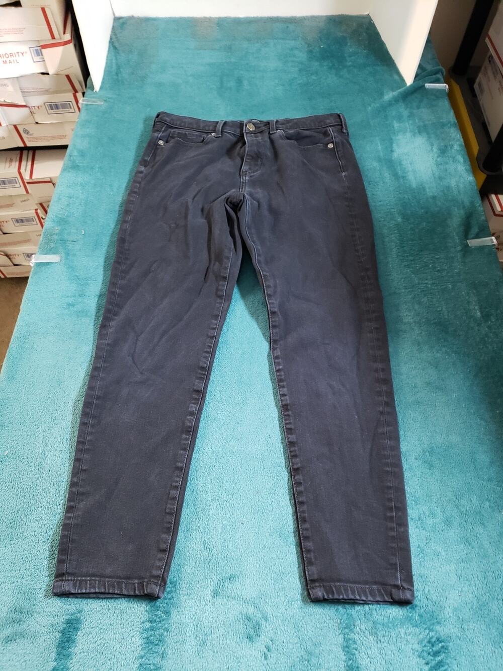 Banana Republic Jeans Size 28 Women Black Pants Stretch Ladies High Rise Skinny